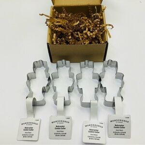 🌼4/$10🌼 NWT 4pc Wondershop Nutcracker Cookie Cutters Set In Gift Box Christmas